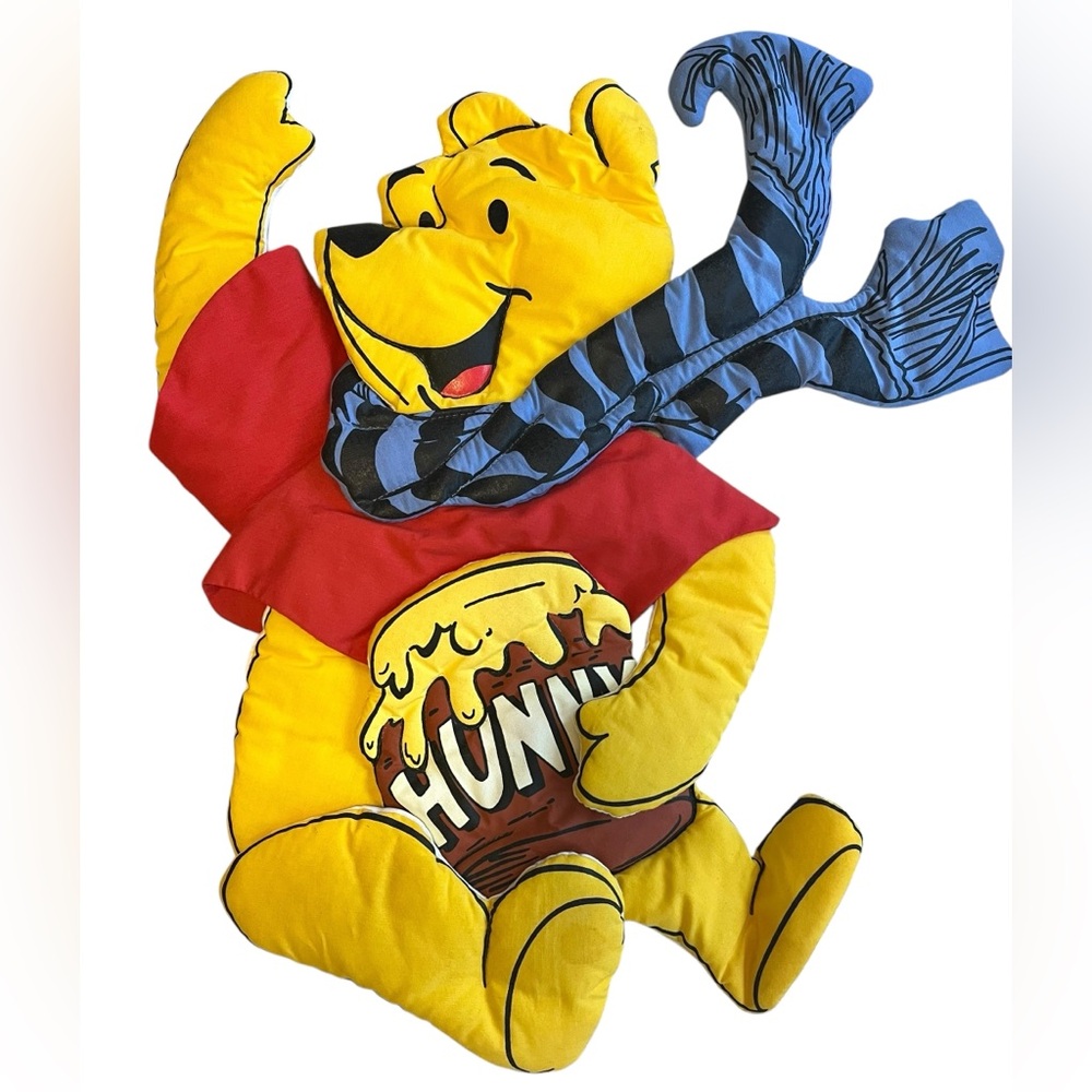 Vintage Disney Winnie The Pooh fabric wall hanging nursery decor